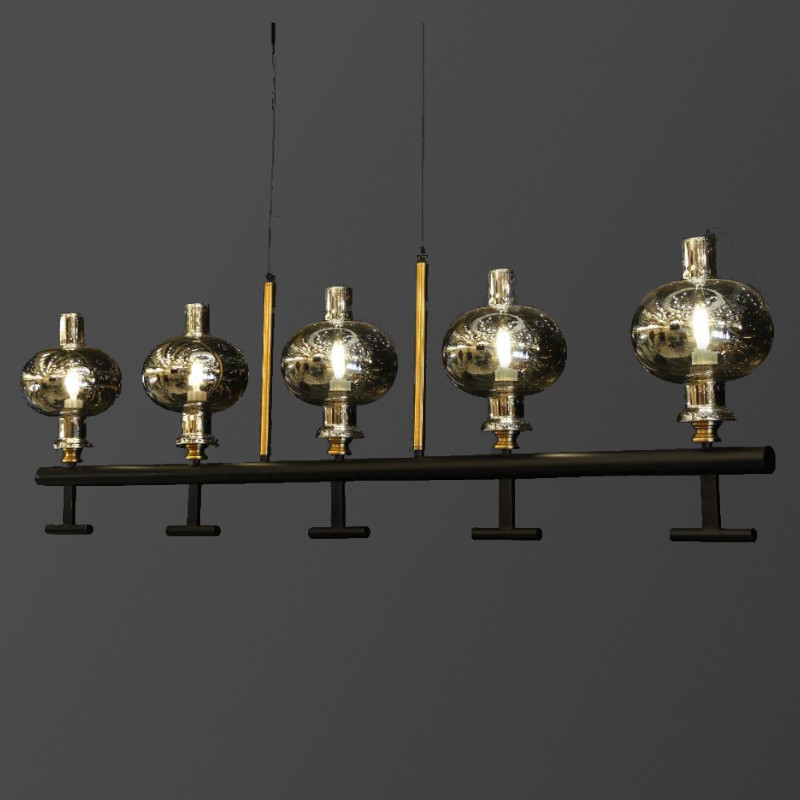 لوستر خطی 5 شعله لوستر خطی 5 شعله